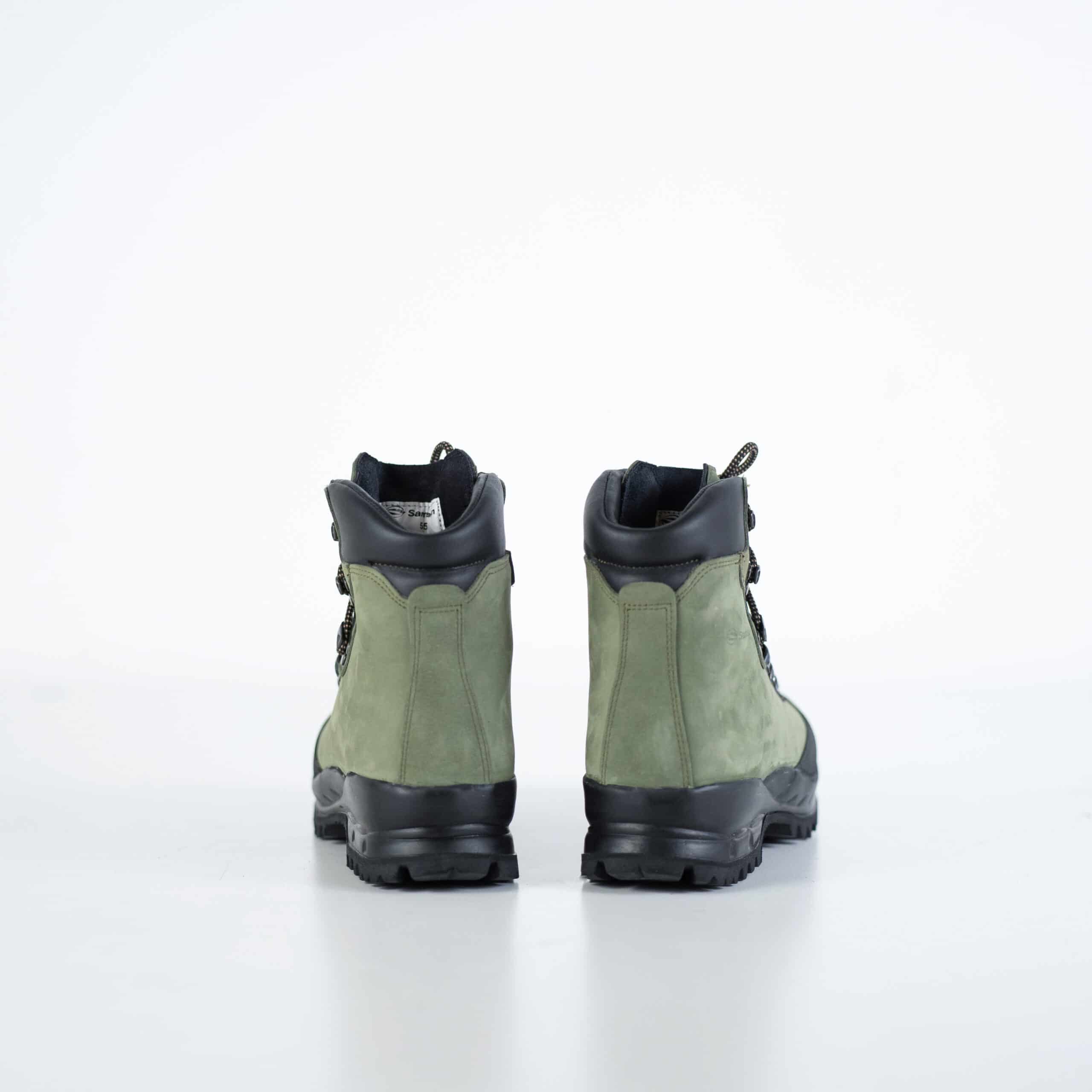 Bottes de randonnée 553P Firtree OmaKing en vert sauge, lacets bruns et semelle noire