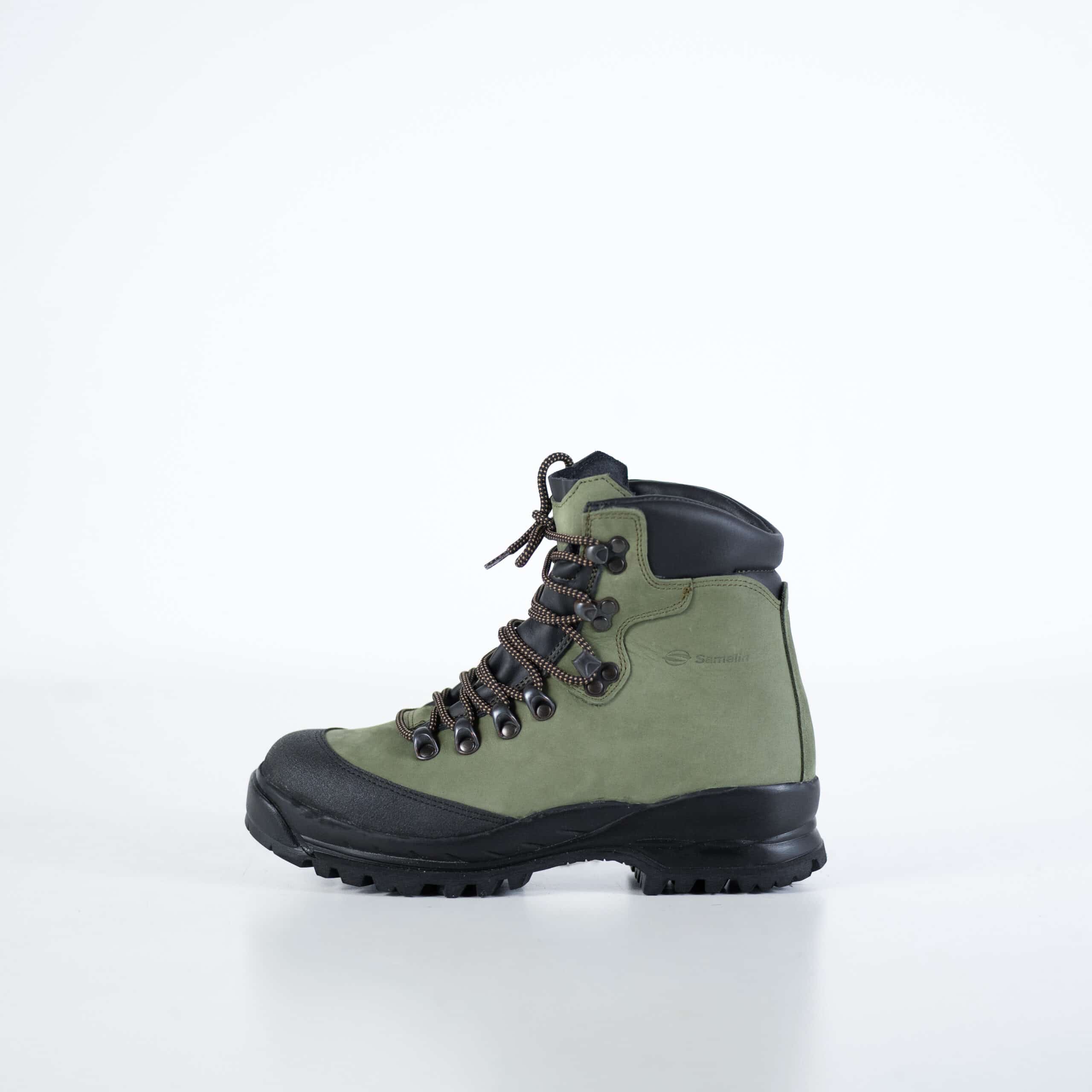 Bottes de randonnée 553P Firtree OmaKing, vue de profil avec col rembourré et lacets bruns
