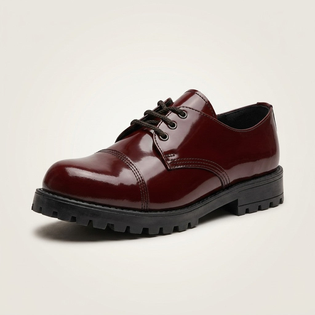 Chaussures laquées couleur bordeaux, vue alternative