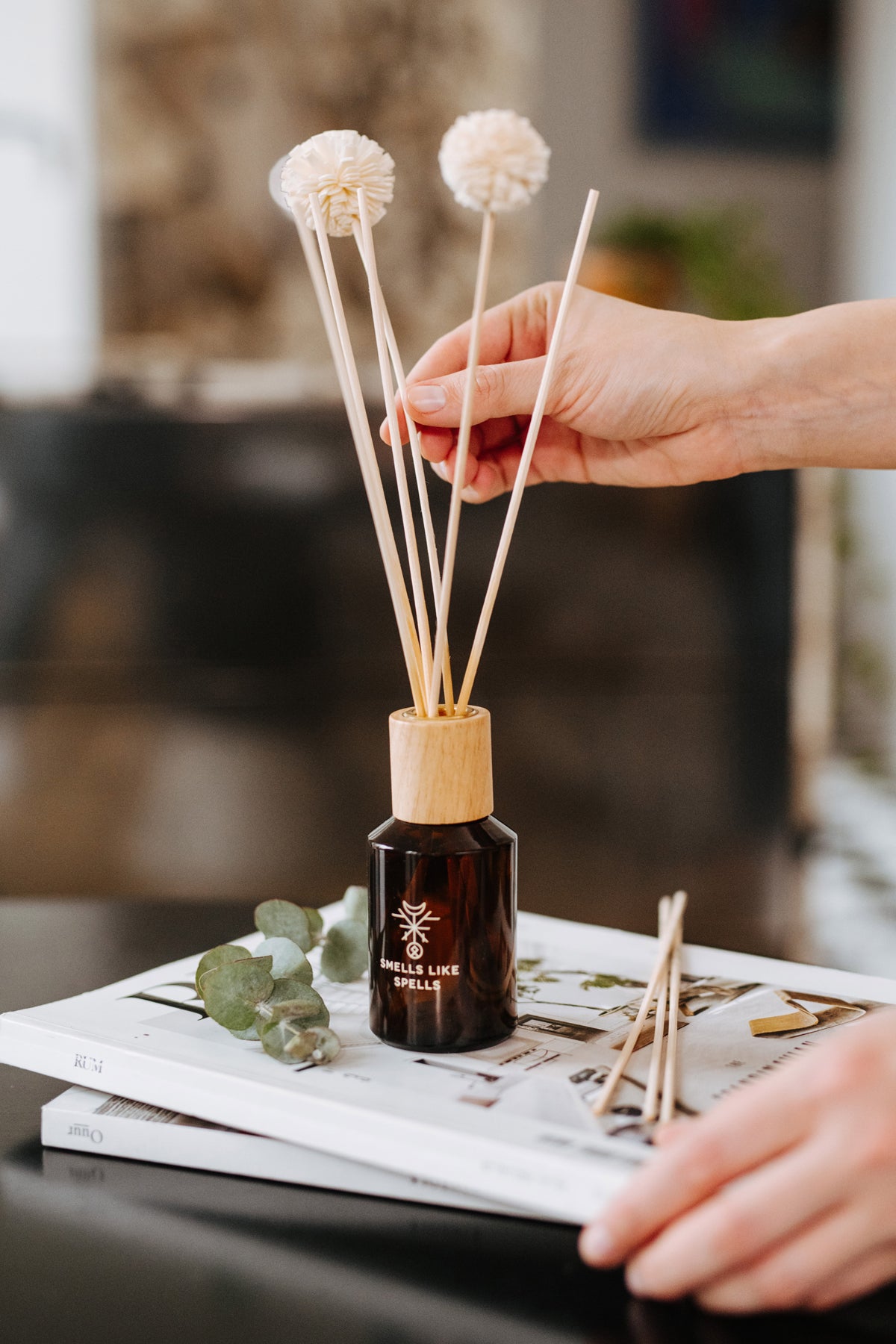 Parfums d'intérieur Smells Like Spells, vue lifestyle ambiance produit complète
