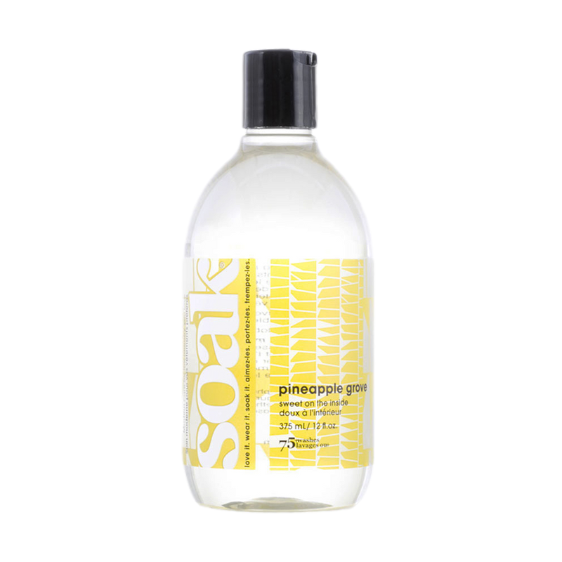 Lessive Soak Pineapple Grove 375 ml sans rinçage, flacon bleu ciel 75 lavages