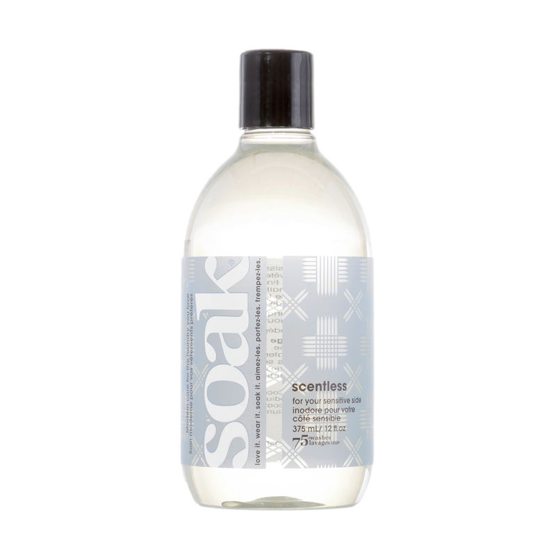 Lessive Soak Scentless 375 ml sans parfum pour peaux sensibles, 75 lavages