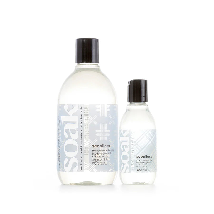Duo Soak lessive sans parfum 12 oz et 3 oz, format pour les voyages et la maison