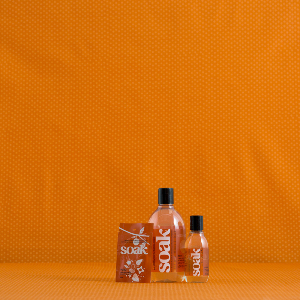 Flacon de lessive Soak Yuzu turquoise, sans rinçage pour textiles délicats