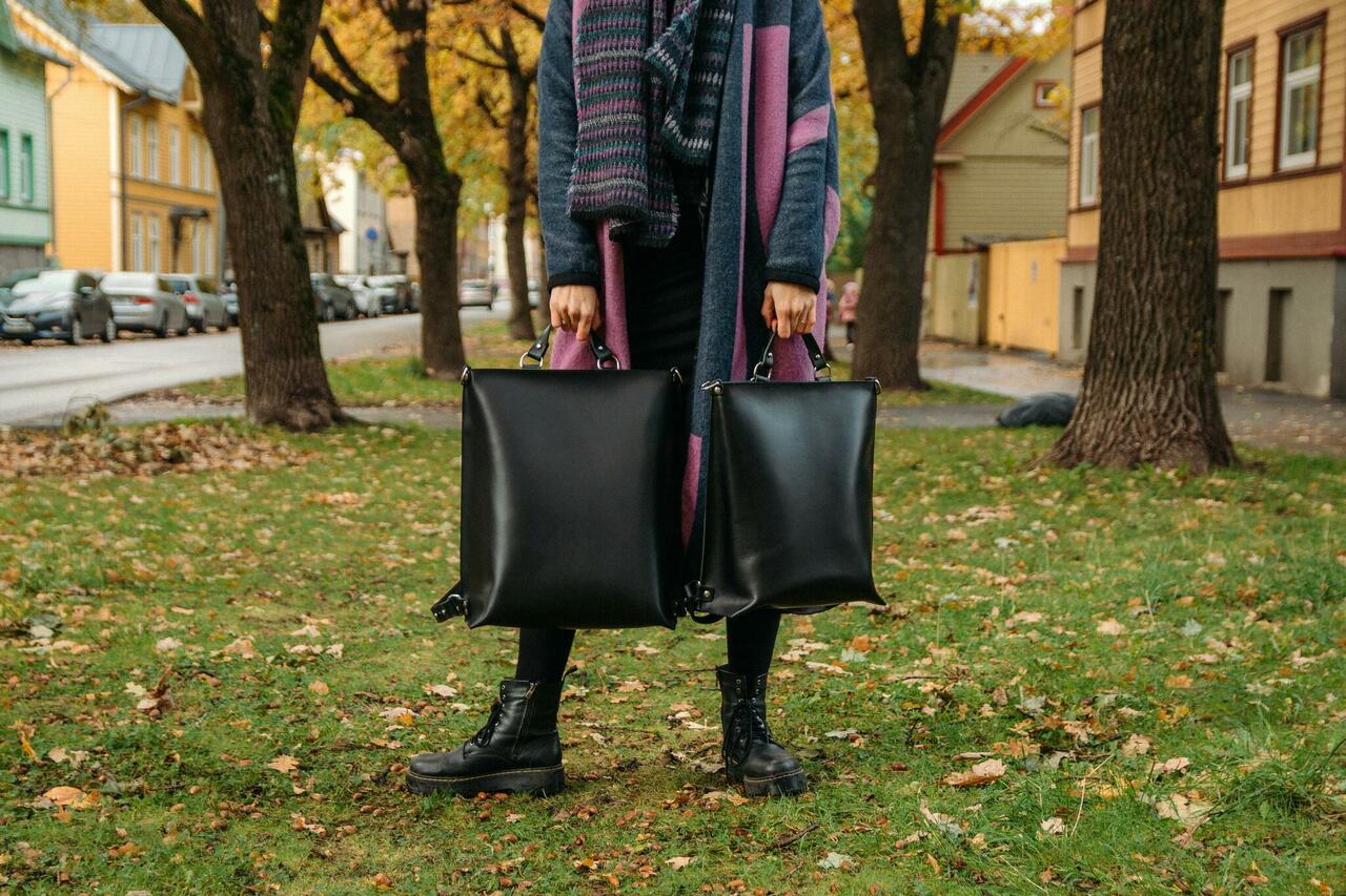 Sac à dos convertible en cuir Mild Librarian - Medium