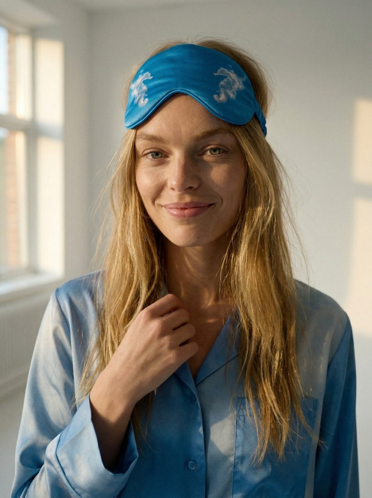 Tæwas Silk Sleep Mask – Blue