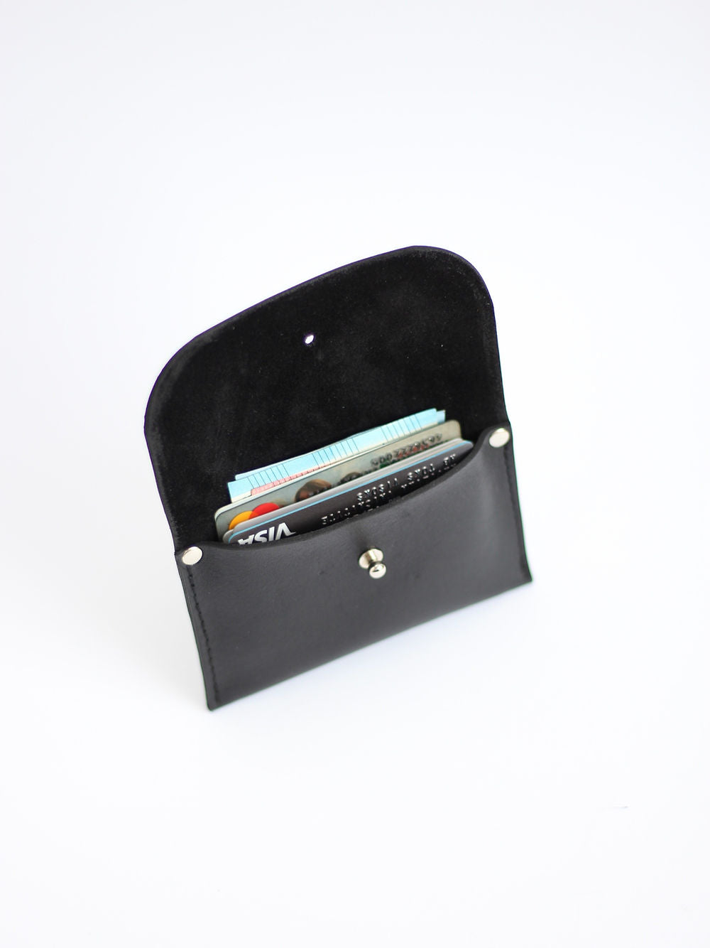 Portefeuille WEEKEND TOKS VISOKS en cuir noir, troisième vue épurée