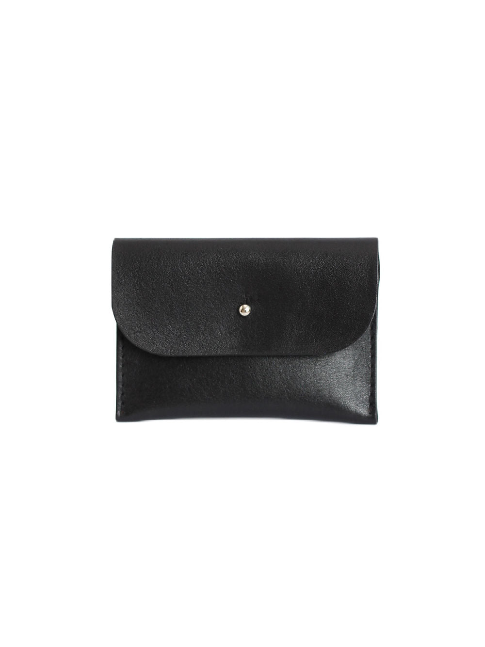 Portefeuille WEEKEND TOKS VISOKS en cuir noir, détail finition