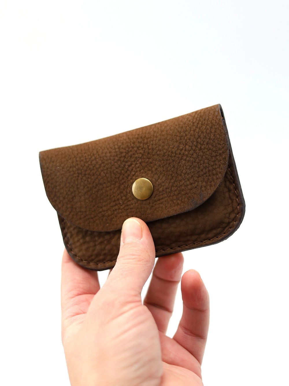 Portefeuille WEEKEND TOKS VISOKS en nubuck brun, quatrième vue veloutée