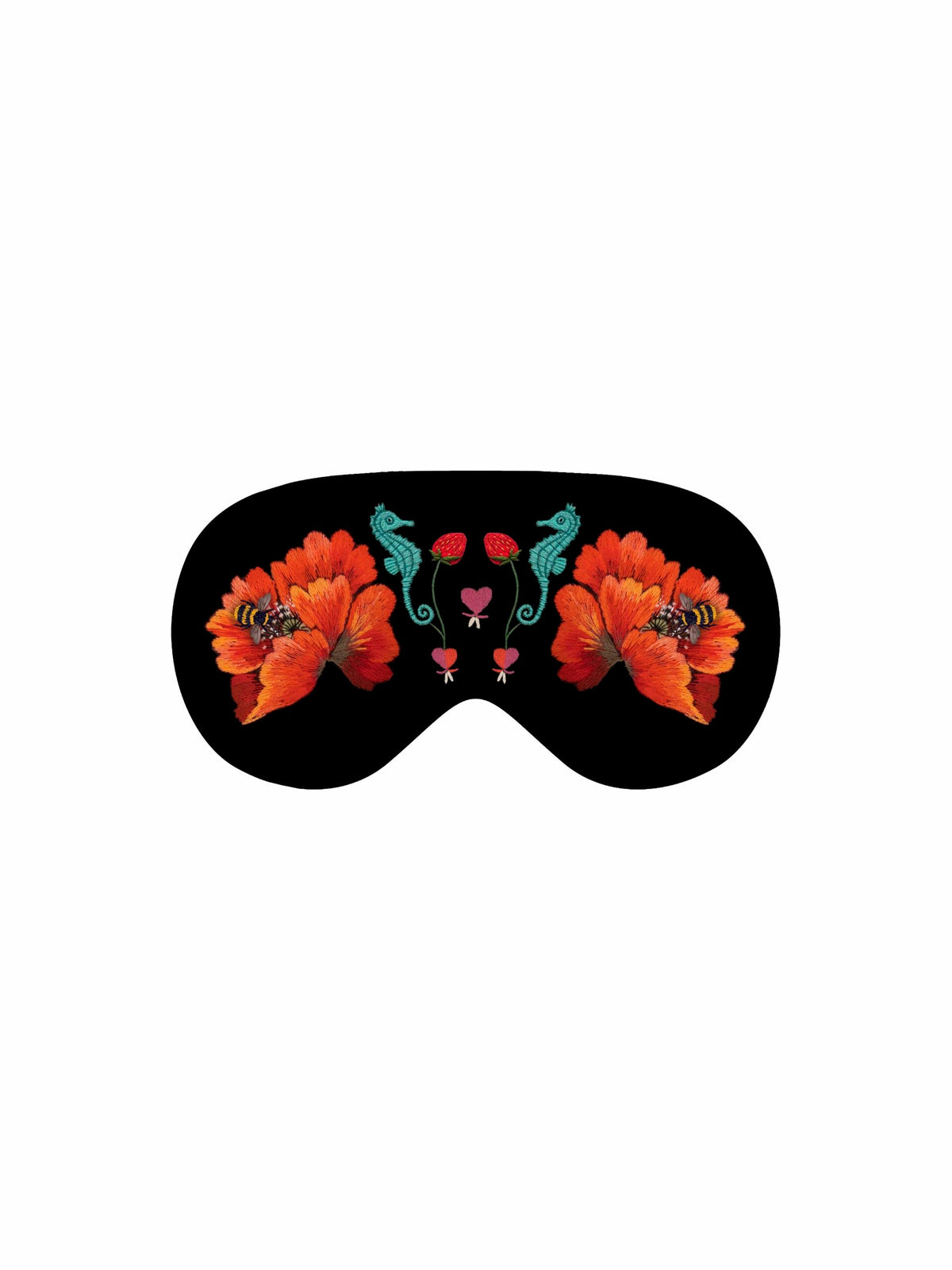 Unimoon Silk Sleep Mask – Black Floral