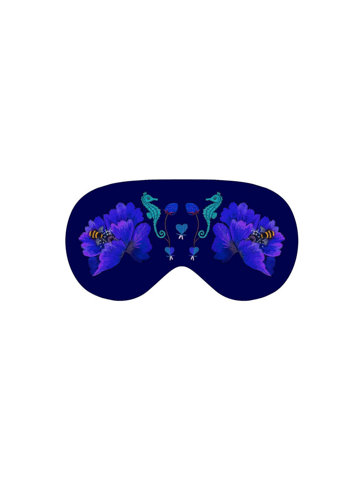 Unimoon Silk Sleep Mask – Blue Floral
