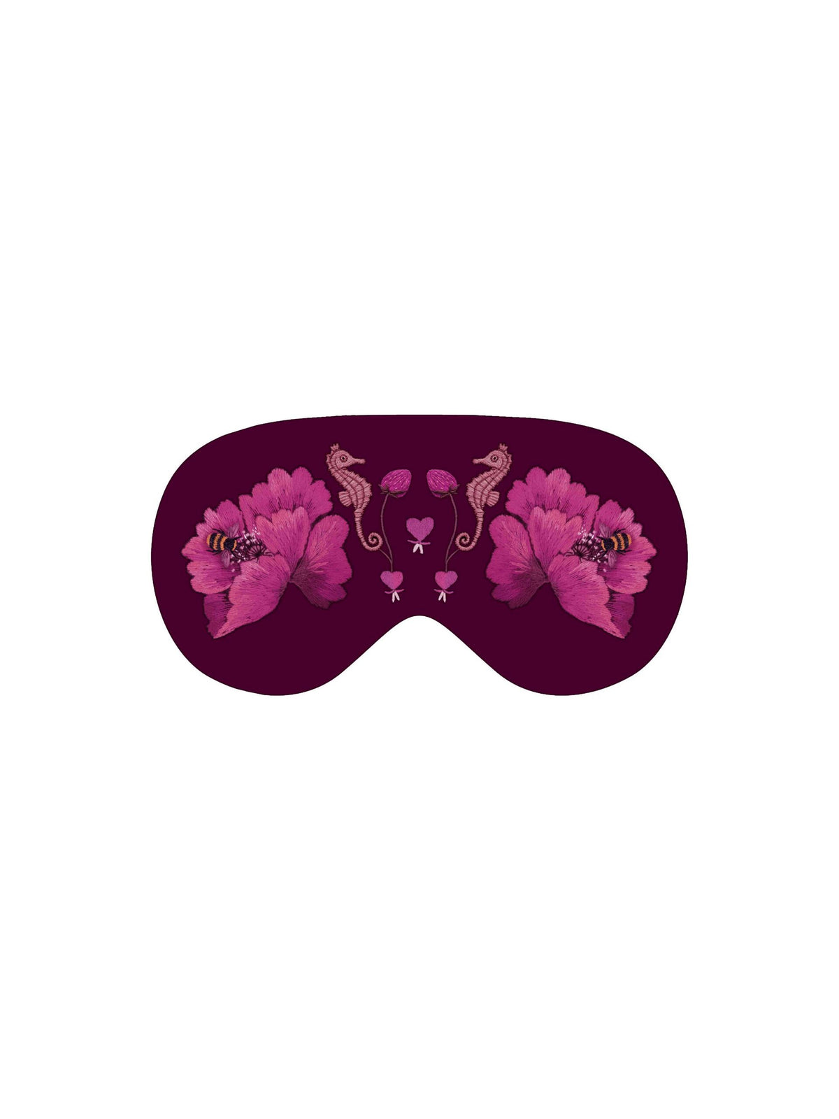 Unimoon Silk Sleep Mask – Burgundy Floral
