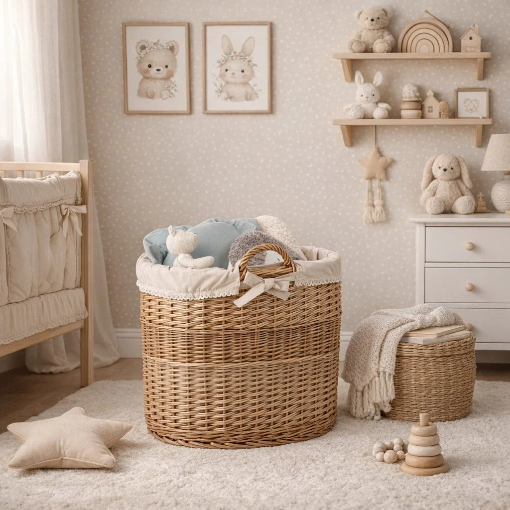 Panier de rangement en osier modèle Celia, vue alternative