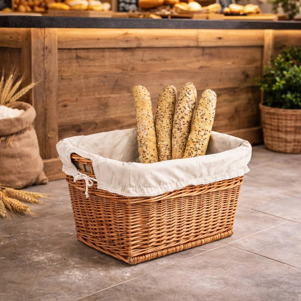 Panier de rangement en osier modèle Mivella, vue produit