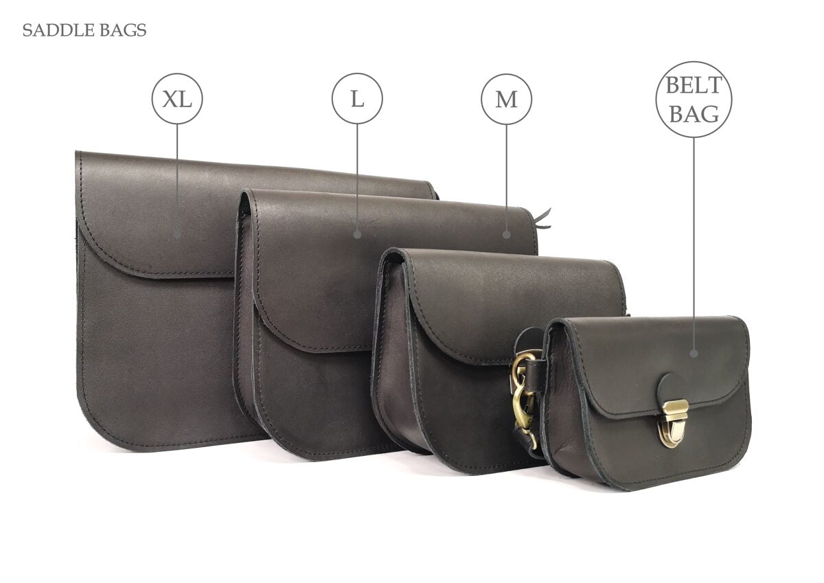 Sac selle taille moyenne en cuir naturel rouge, vue alternative finale